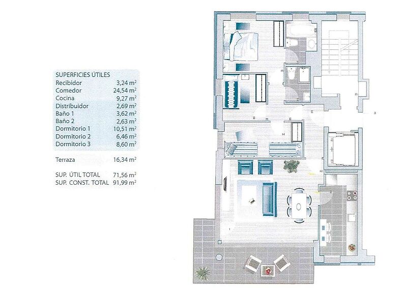 Apartament situat a només 250m de la platja