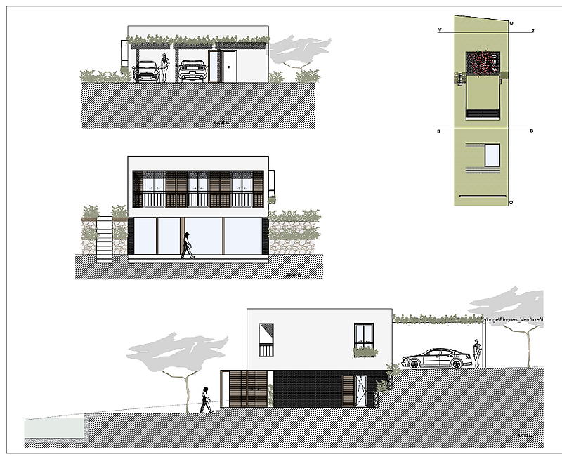 Projecte de casa d'obra nova amb permisos en urbanització de Calonge