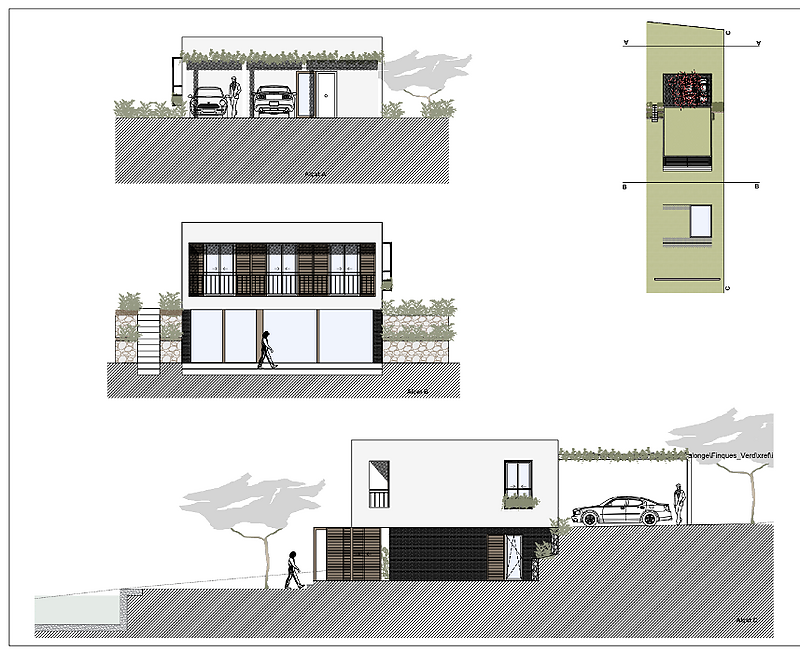 Nouveau projet de maison de construction avec permis dans l'urbanisation de Calonge